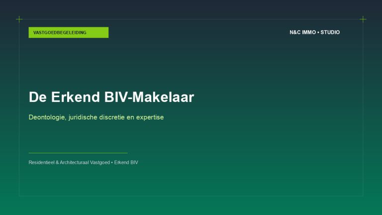 De rol van de erkend BIV-makelaar bij complexe residentiële transacties