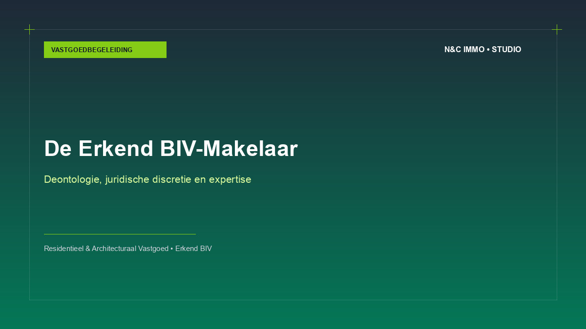 De rol van de erkend BIV-makelaar bij complexe residentiële transacties