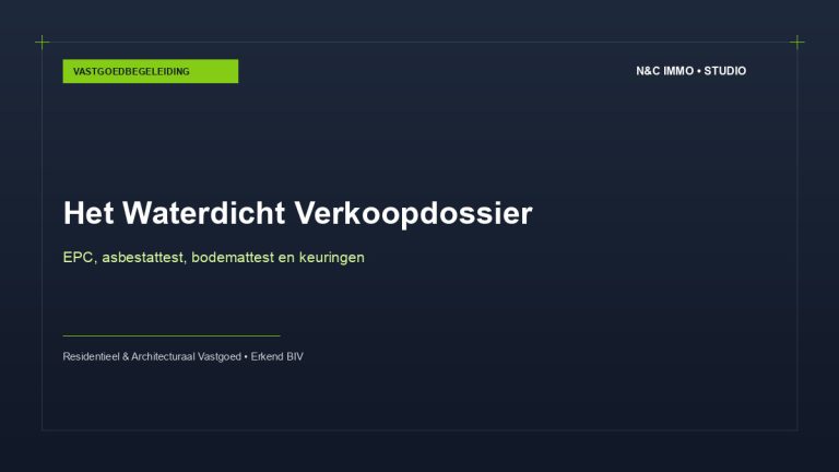 Het samenstellen van een waterdicht verkoopdossier in Vlaanderen