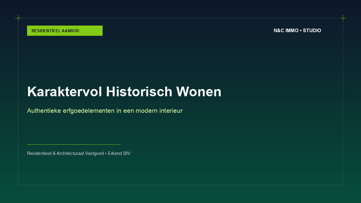 Karaktervol wonen in historische steden: authenticiteit ontmoet modern design