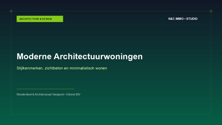 Moderne architectuurwoningen in België: stijlkenmerken, materialen en trends