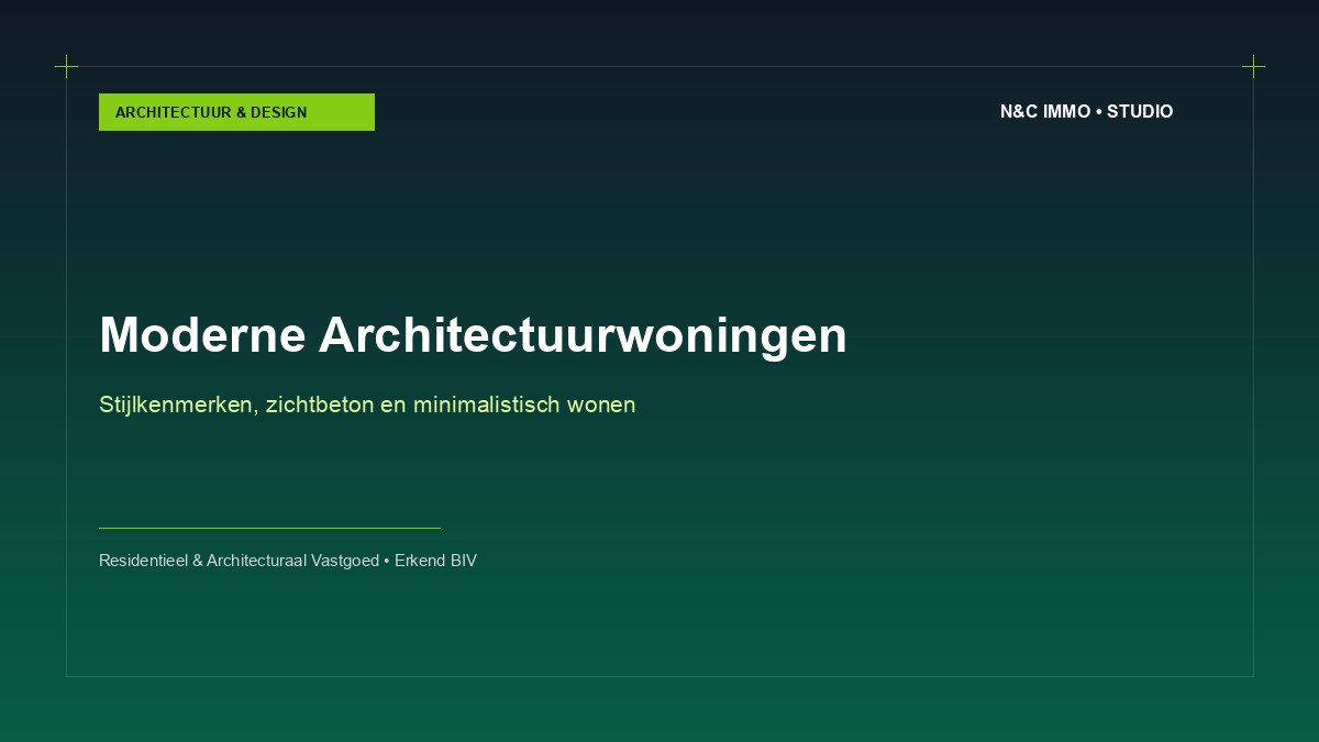 Moderne architectuurwoningen in België: stijlkenmerken, materialen en trends