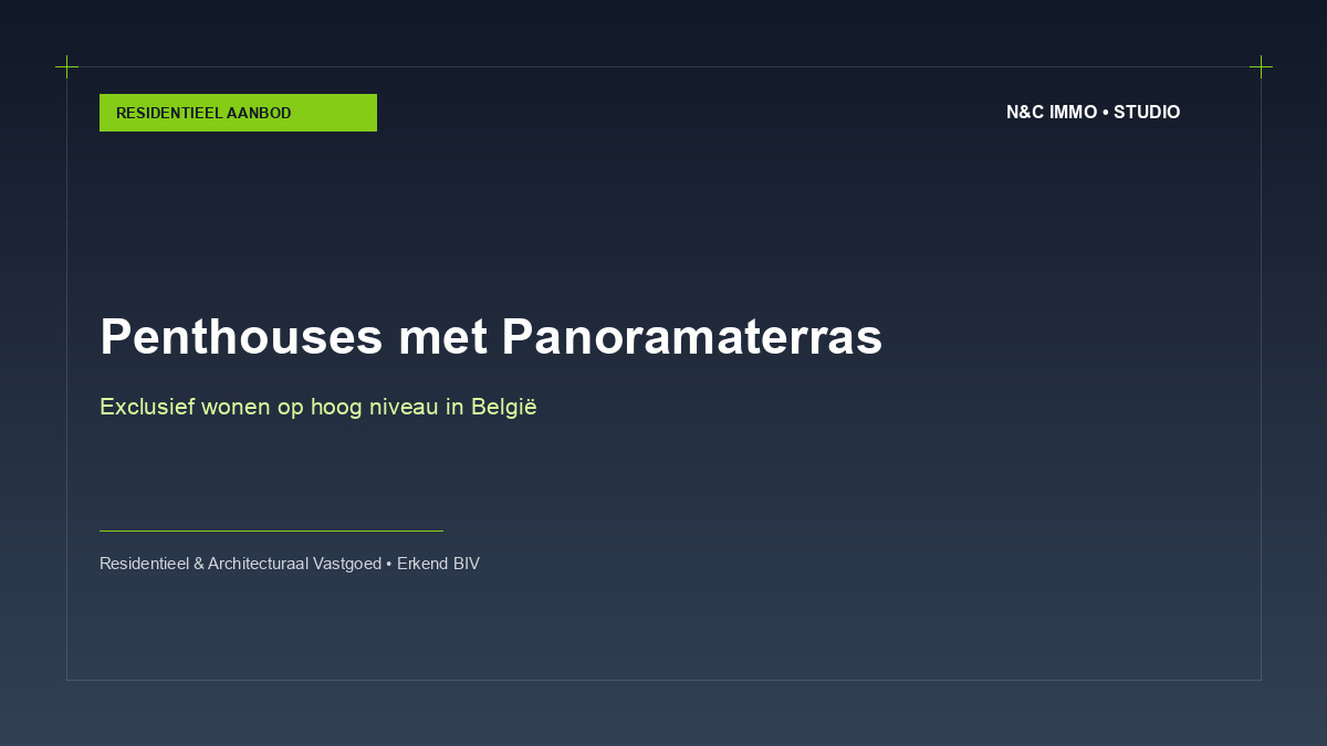 Penthouse met panoramisch dakterras: de ultieme stedelijke woonervaring