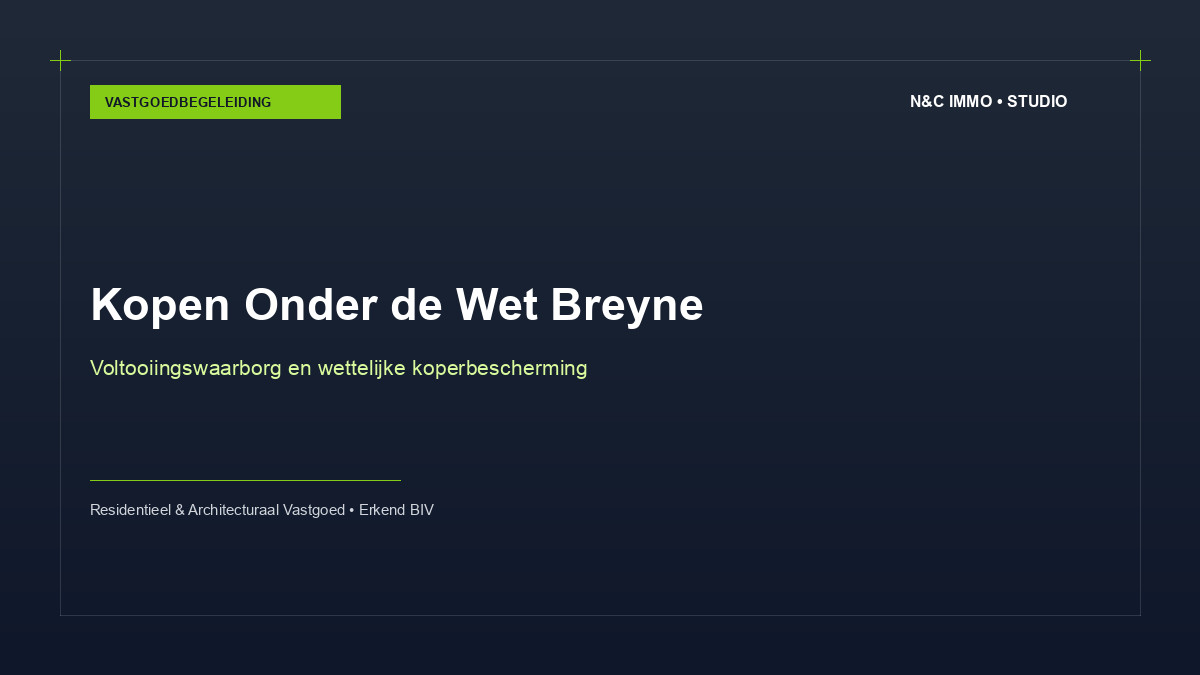 Verkoop onder de Wet Breyne: maximale bescherming voor de koper op plan